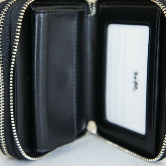 [New] Coach Leather Wallet Double Zip - Picture 8 of 8